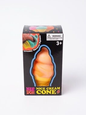 NeeDoh Nice Cream Cone Orange Squishy Fidget Toy
